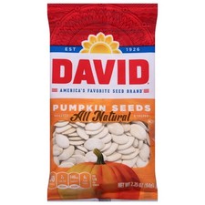 6x David Pumpkin Sunflower Seeds All Natural Crunchy Treats Bulk New 2.25oz 33.36 per gallon