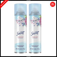 Secret POWDER FRESH 24HR Aerosol Antiperspirant Deodorant Spray 6oz, 2 Cans