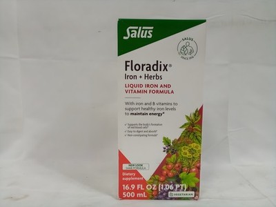 Floradix Iron & Herbs Liquid Herbal Iron Supplement with Vitamin C and B