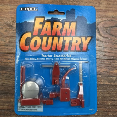 #ad #ad ERTL Farm Country Tractor Accessories #4463 Blade Mower Blower Sprayer 1 64 $30.55