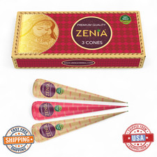 Zenia 3-Pack 100 Natural Henna Hair Color Paste Dye Cones Dark Reddish
