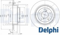 2X Bremsscheibe Delphi BG2826 2 Bremsscheiben Hinterachse Hinten FüR Subaru