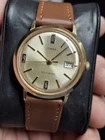 Timex Viscount 1970 Gold Tone Mens Vintage 1970s Automatic Self Winding Watch...