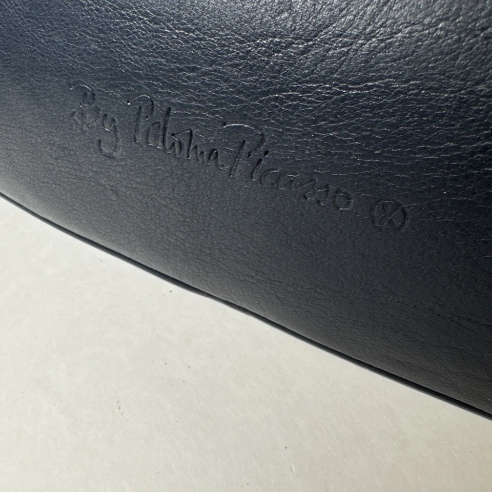 Bandolera de hombro vintage Paloma Picasso de cuero azul marino de metal dorado pesado Foto 3 de 4