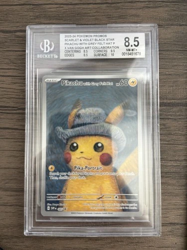 2023 POKEMON SVP EN-SV BLACK STAR PROMO #085 PIKACHU WITH GREY FELT HAT BGS 8.5