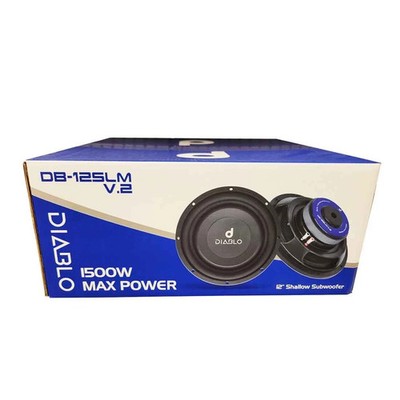 Diablo DB-12SLM V.2 D4 12'' 1500W Max Dual 4-Ohm Voice Coil DVC Shallow Subwoofer