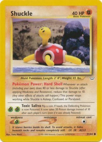 Pokemon Card - Neo Revelation 51/64 - SHUCKLE (common) - NM