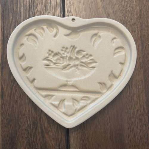 Vtg 1999 Pampered Chef COME TO THE TABLE HEART Mold Press Cookie Candy w/BOX - Picture 2 of 6