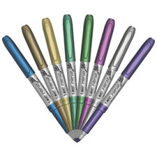 Bic Intensity Metallic Permanent Markers, Fine Point, Office Product