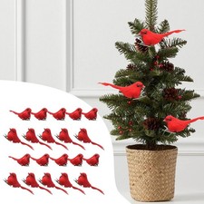 Artificial Christmas Bird Ornaments Christmas Tree Ornaments with Clip Realistic