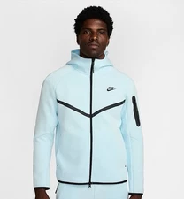 🔥Nike Mens Tech Full-Zip Windrunner Hoodie Size XL Glacier Blue HV0949-474