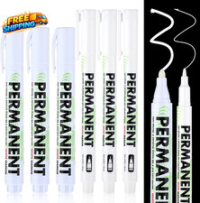 Acrylic White Paint Pens 6 Pack White Permanent Marker with Extra Fine Point