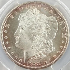 1881-CC $1 PCGS MS65 CAC Morgan Silver Dollar 32205486