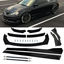 Front Bumper Spoiler Splitter Glossy Black For Acura RSX DC5 02-06 Side Skirt
