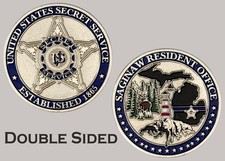 US Secret Service Saginaw Resident Office Law Enforcement Challenge Coin  J#31