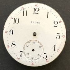 Antique 1928 Elgin Grade 290 Pocket Watch Movement Parts/Repair 16s 7j USA