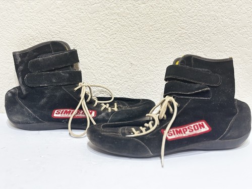 Vintage Simpson Racing Driving Shoes Black Size 9