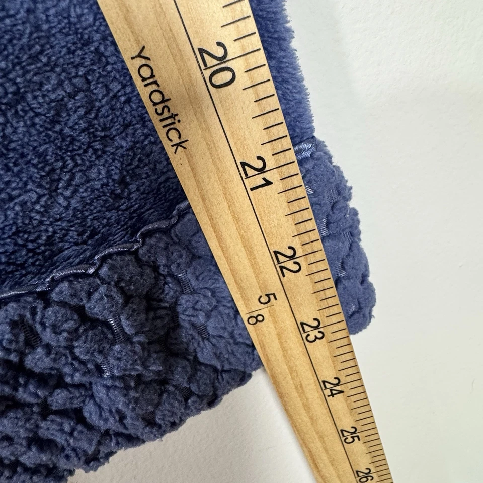 STAN HERMAN Mujer Azul Felpa Cremallera Frontal Vellón Bata 2X Acogedora Ropa de Salón Foto 4 de 4