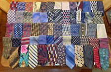 NICE LOT OF 60 MEN'S ITALIAN SILK TIES   MIXED DESIGNER BRANDS   MANY NWOT
