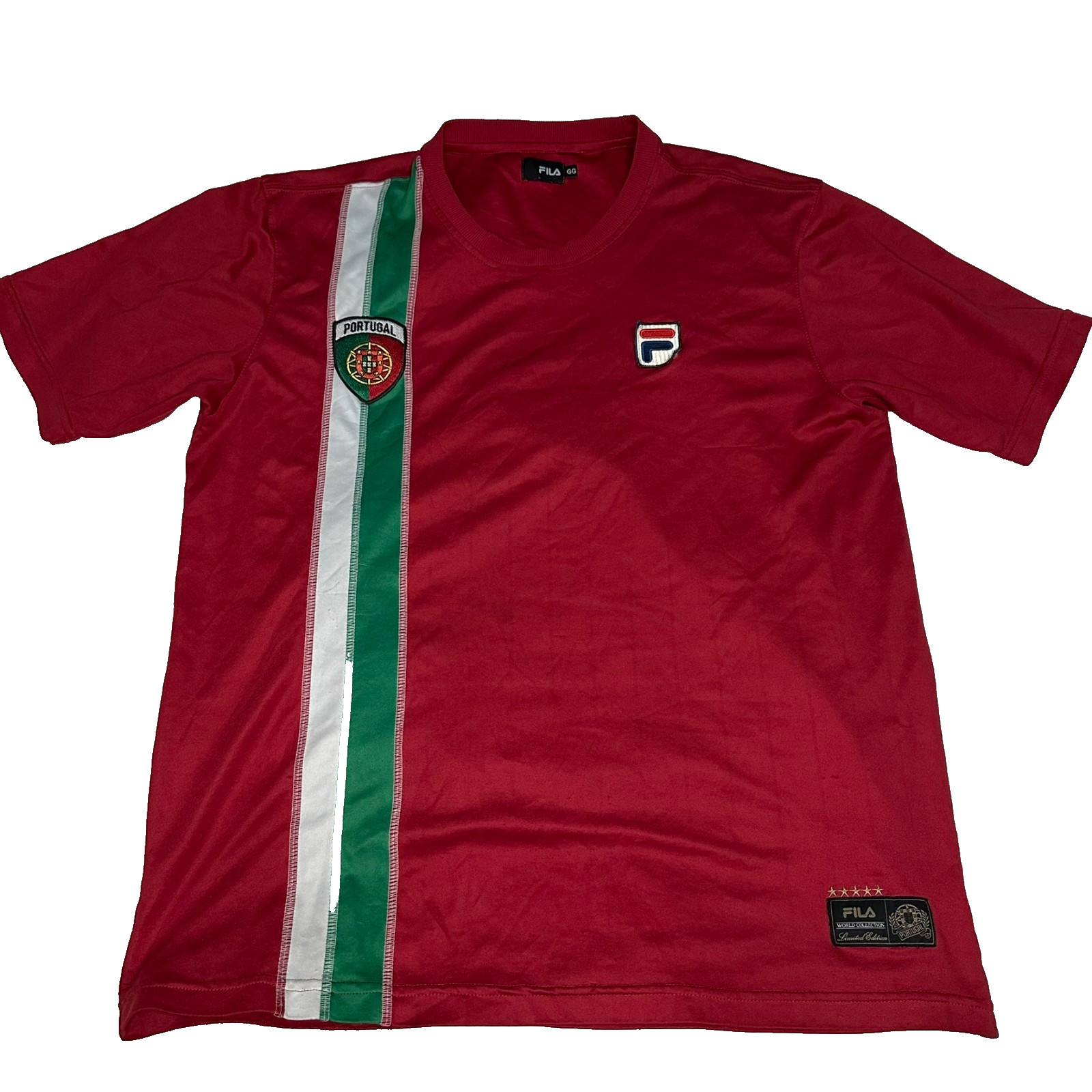Vintage Fila Limited Edition Portugal Jersey Football Soccer Men’s Size L Red