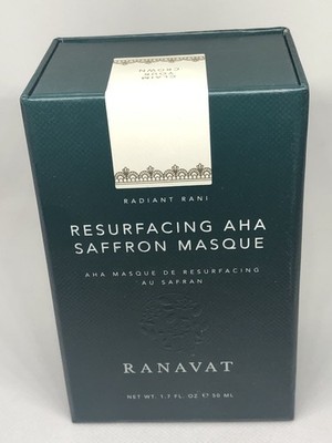 RANAVAT Resurfacing AHA Saffron Masque, 1.7 Fl Oz/50 Ml  NEW/SEALED