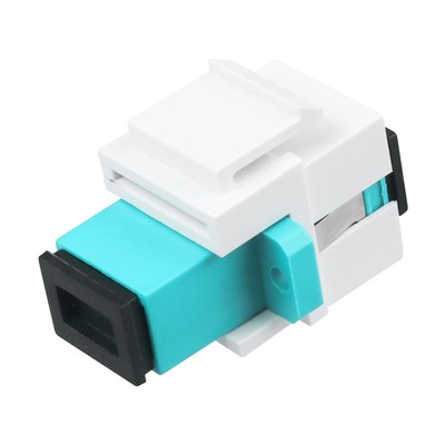 10-Pack SC/OM3 Fiber Optic Coupler Keystone Jack Modular for Patch Panels and...