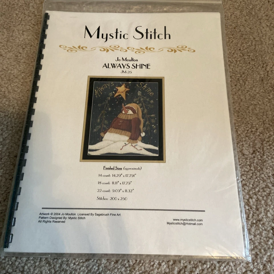 Lote de 4 patrones de punto de cruz Mystic Stitch nuevos Foto 2 de 4