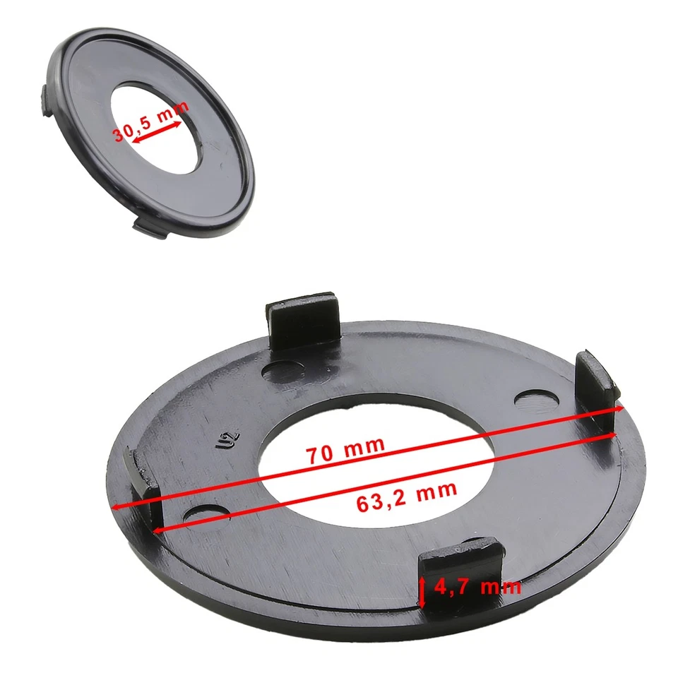 4X Tapa De Rueda Cubierta De Rueda Negro Ø 70Mm Para OPEL - Imagen 3 de 4