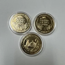  Grand Casino Coushatta Collector Coin Series Set of 3 from 1998
