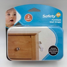 Safety 1st THREE 2 PACKS Furniture Wall Straps For Babies Kids 11014