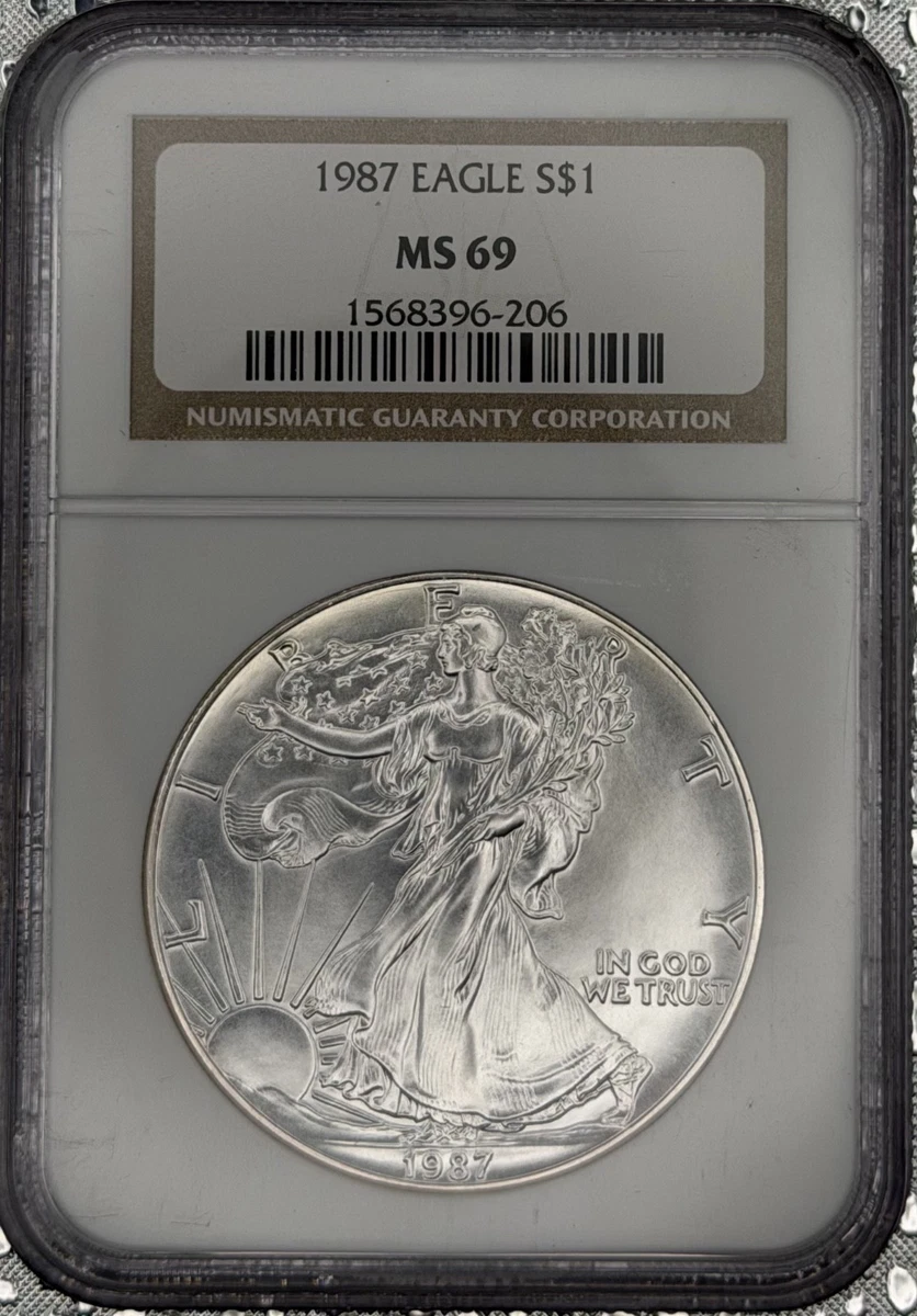 1987 MS 69 Graded American Eagle Silver Bullion Coins for sale | eBay