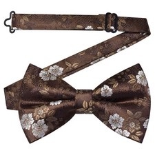 GUSLESON Floral Bow Ties for Men Pre-tied Adjustable Bowties for Wedding Busi...