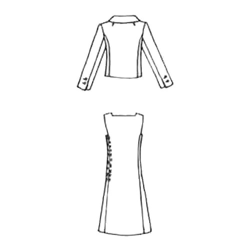 1960s Pattern, Women's Mod Dress & Jacket - Bust=36” (92cm) - Picture 2 of 2