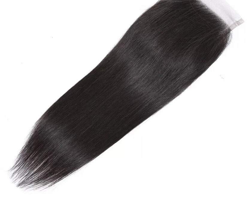 10Inches Brazilian Straight Human Hair 4x4 Lace Closure Good Quality Free Part