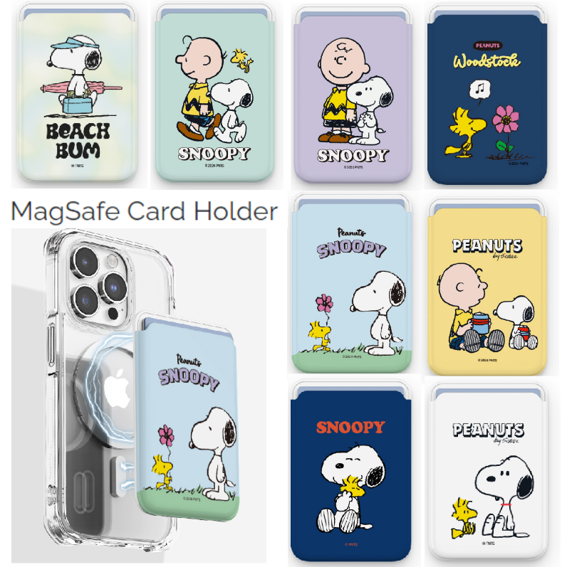 MAGSAFE SNOOPY Phone Card Wallet Magnetic -with Woodstock Licensed