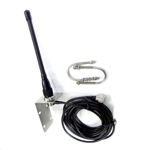 VHF Marine Antenna 156-163Mhz Rubber Mast Aerial with 5M RG-58 Cable for5256 - Photo 7/10