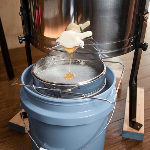Stainless Steel Beekeeping Double Honey Sieve Strainer Filter Equip Tool - Foto 6 di 10