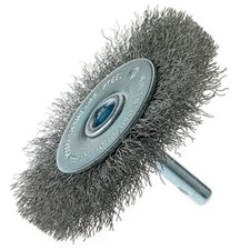 10 Pack - 3" Crimped Stainless Steel Wire Wheel Brush with 1/4" Shank