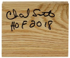 Charlie Scott Signed 5×6 Wood Floor Piece w/HOF 2018 - (SCHWARTZ COA)