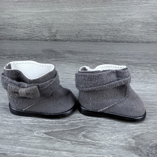 American Girl DOTY 2015 18" Doll Grace Meet Outfit Medium Gray Ankle Boots Only - Picture 4 of 10
