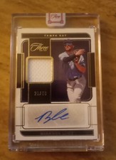 2022 Panini Three & Two Brandon Lowe Jersey Auto Autograph #26/49 Rays Encased