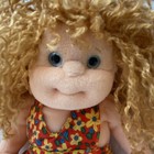Vintage Ty Beanie Kids Princess Plush Doll 8" Long Blond Curly Hair Blue Eyes