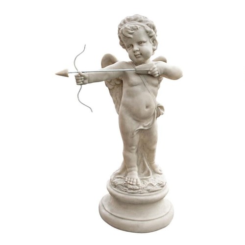 Cupid Draw Back Your Bow Statue Baby Angel Cherub Love Sculpture