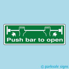 Push Bar To Open Sign