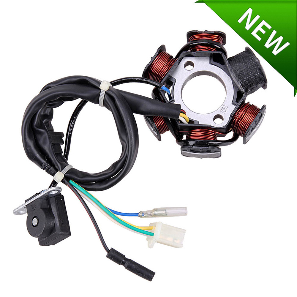 Stator 50cc 150cc Stator Allumage Magneto TRKIMAL 4 Fils AC 8 Pôles | Pour Moteur GY6 50cc-150cc - Scooter, ATV, Go-Kart Pièce Moteur Stator 50cc 150cc Stator Allumage Magneto TRKIMAL 4 Fils AC 8 Pôles | Pour Moteur GY6 50cc-150cc - Scooter, ATV, Go-Kart Pièce Moteur
