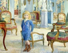 Oil painting Paul-de-Camondo-Henri-Lebasque-oil-painting little girl in studio