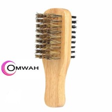 Men Double Sided Beard Brush Styling Mustache Comb Bristle Wave Hair Brush Tool