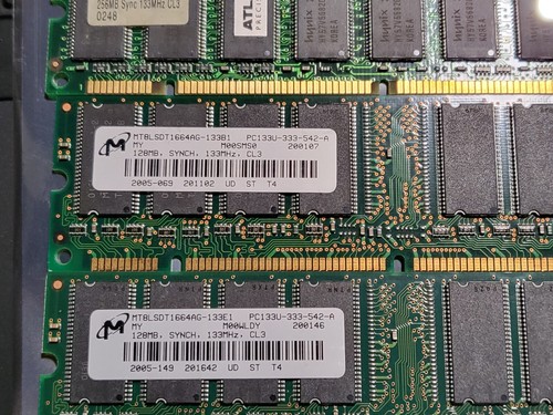 128MB 133Mhz PC133 PC Memory Assorted Modules - Lot Of 6 PC-133 RAM - Picture 3 of 5