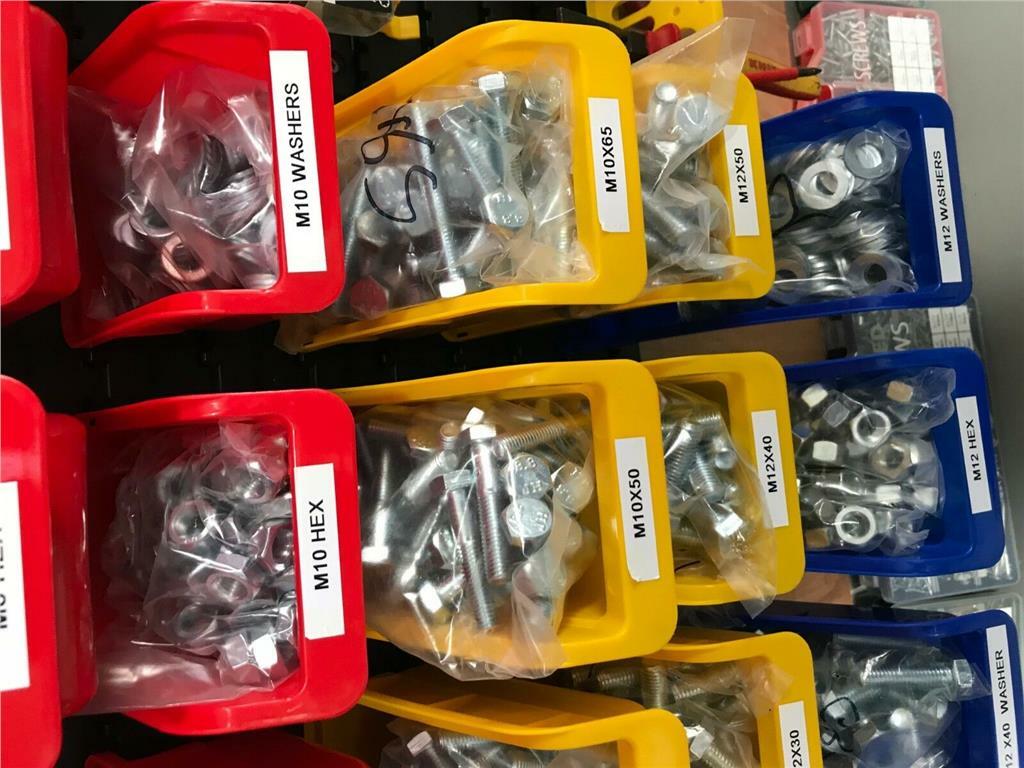 1,830 PIECE M8, M10, & M12 NUT + BOLT + WASHER ASSORTMENT