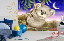 3D Lovely Koala Moon A052 Wallpaper Wall Mural Self-adhesive Kayomi Harai Amy